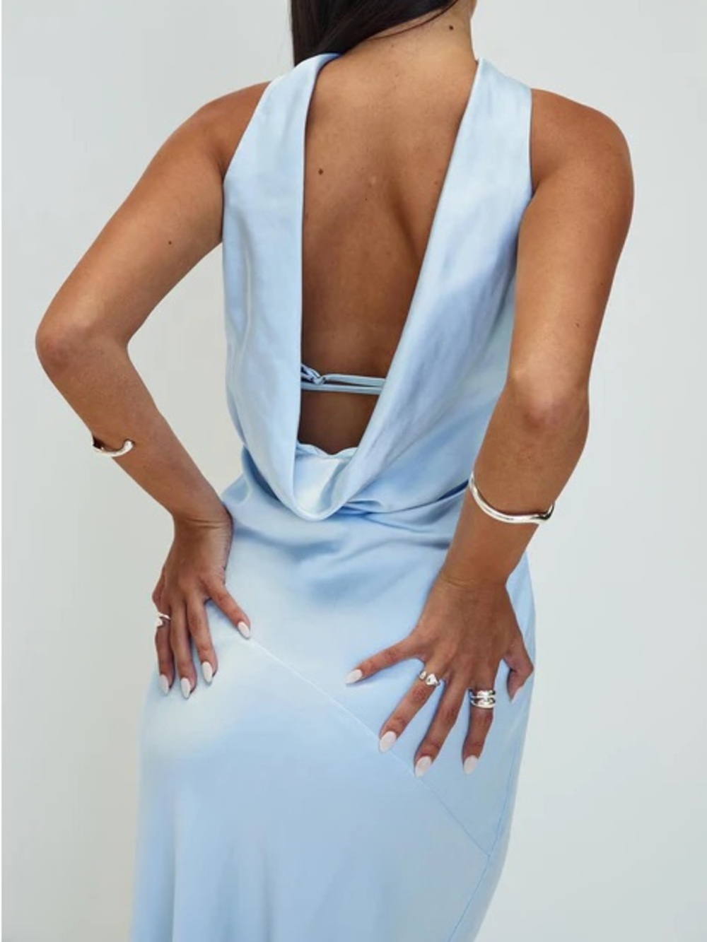 Princess Polly Legacies Strapless Maxi Dress Icy Blue - Womens 4 - Picture 2 of 4